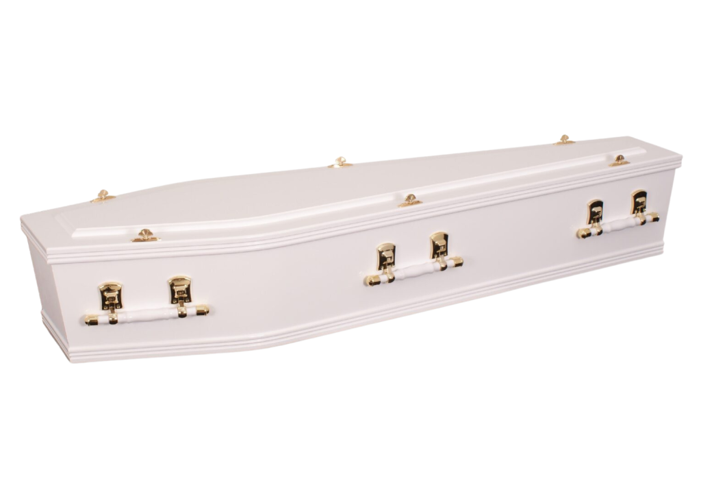 Classic White Coffin